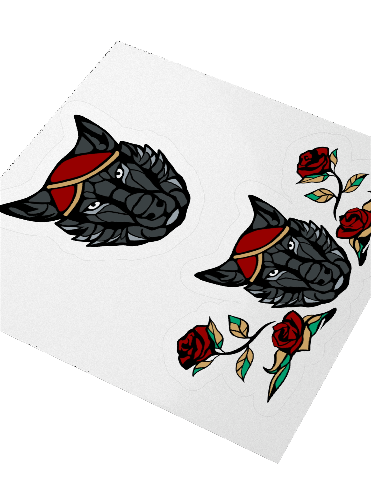 Sticker - Wolf & Roses product image (3)