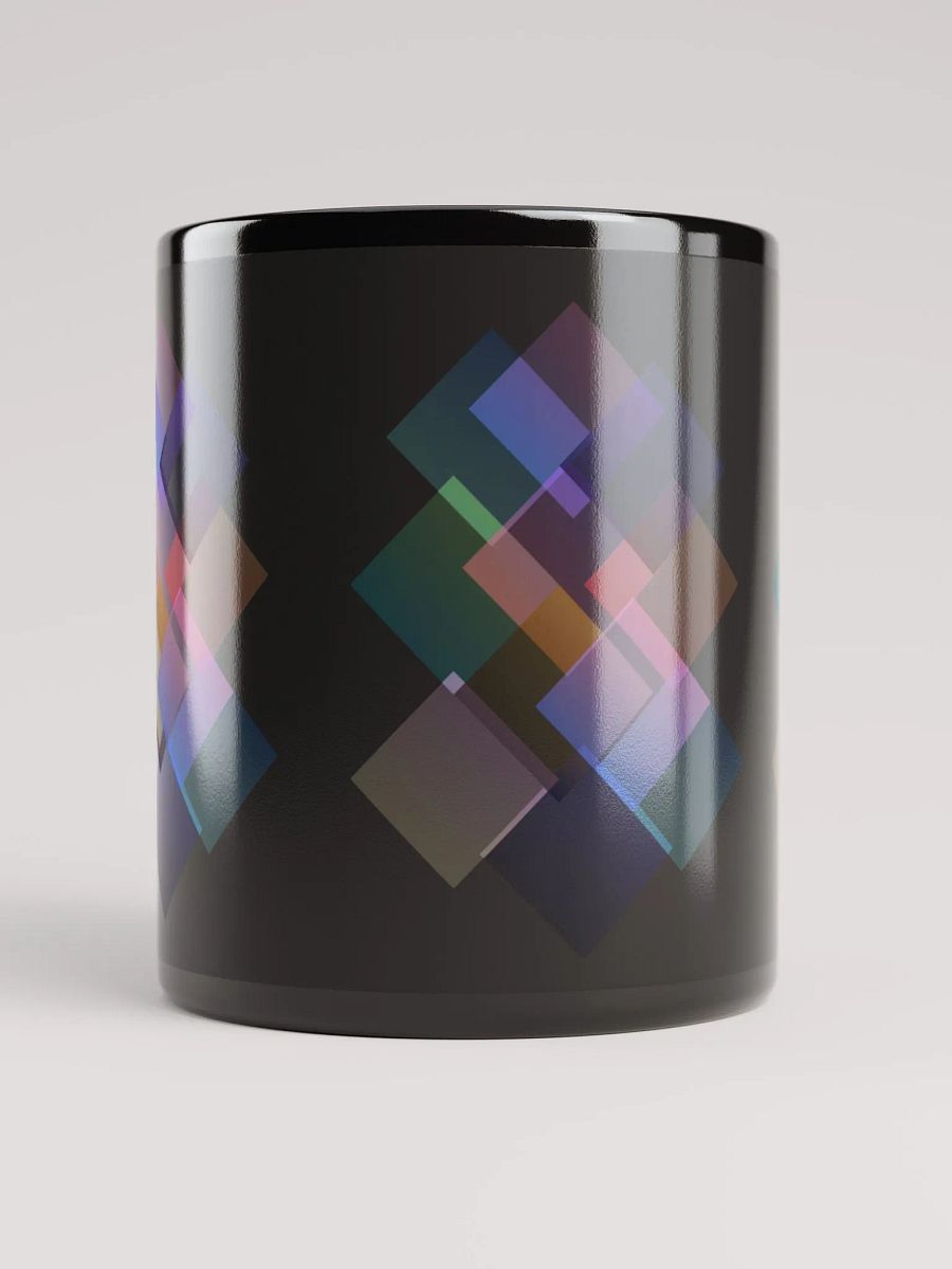 Geometric Gradient Artistic Squares Black Mug product image (10)