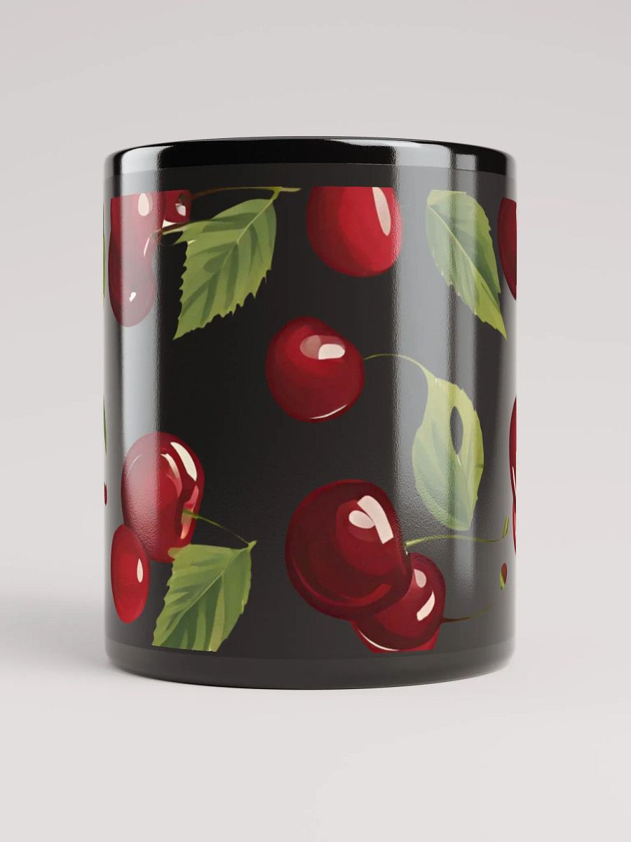 Cherry Blooms Fruit Design Black Mug product image (9)