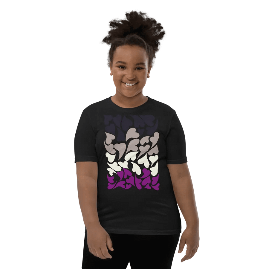 Nestled PRIDE Asexual T-shirt (Youth) product image (13)