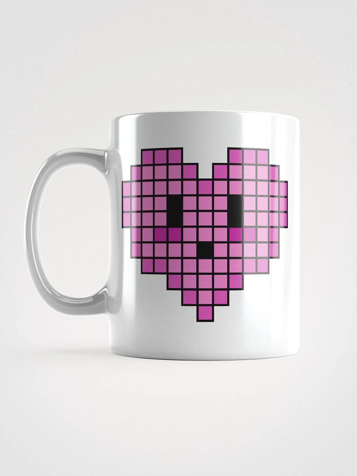 Pink Heart White Glossy Mug product image (1)