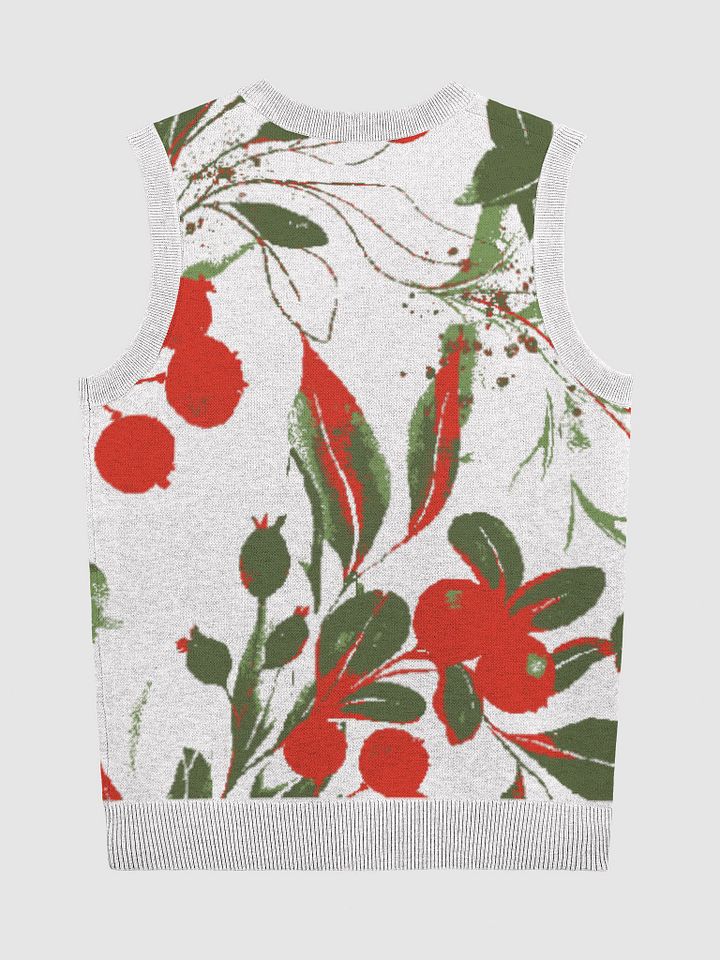 Holly Berry Knit V-Neck Vest (Exclusive) product image (2)
