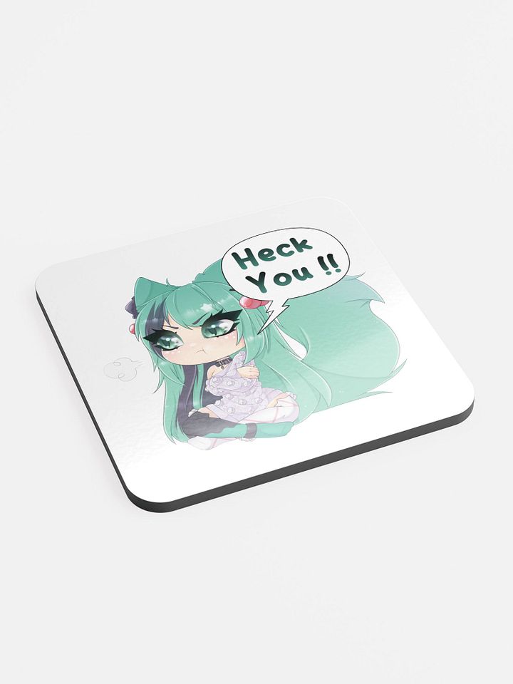 Mintzey "Heck You!" Chibi Pout Glossed Coaster product image (2)