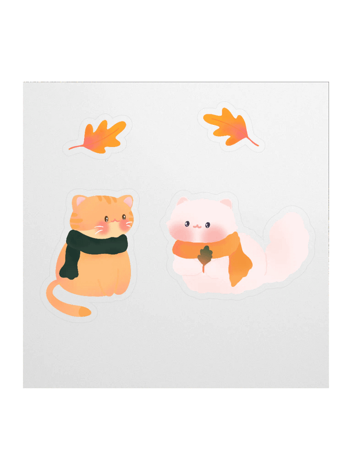 Autumn Cats Vinyl Stickers product image (1)