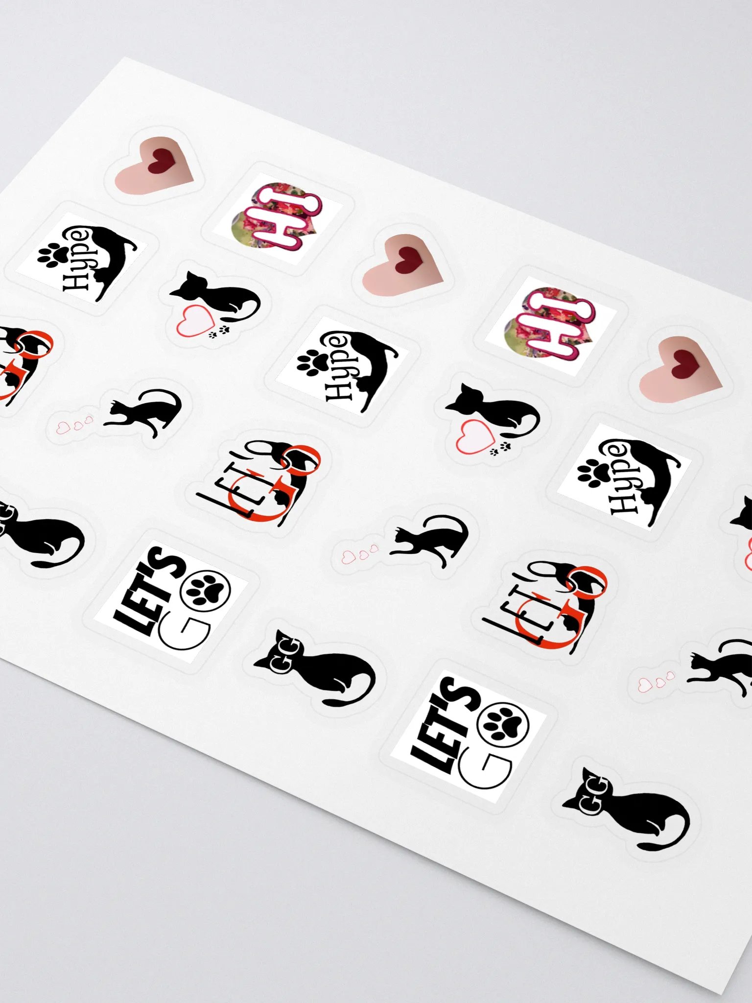 Sticker Sheet Let's Go Hype Love product image (2)