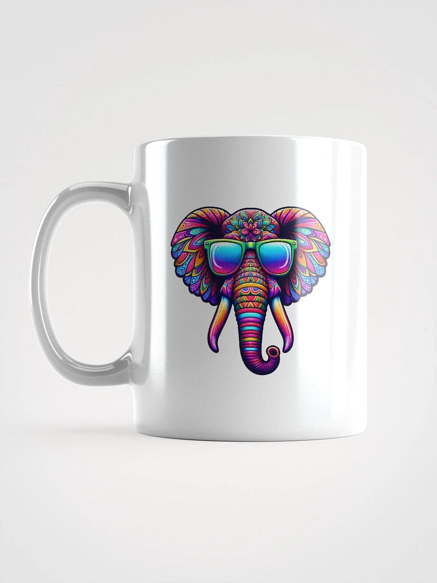 Psychedelic Elephant with Sunglasses Mug product image (6)