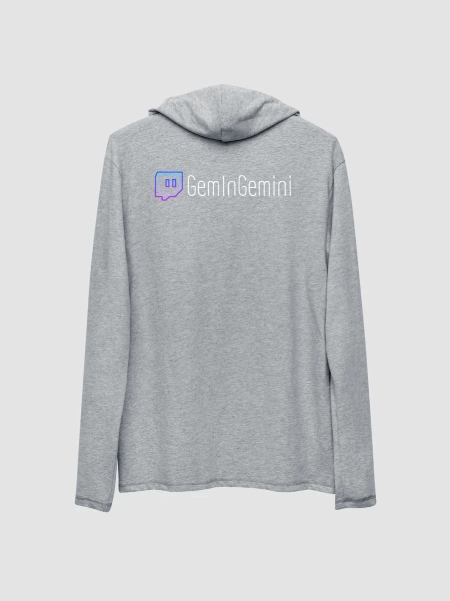 Heather Grey She's the Gem for Us Lightweight Hoodie Embroidered product image (2)