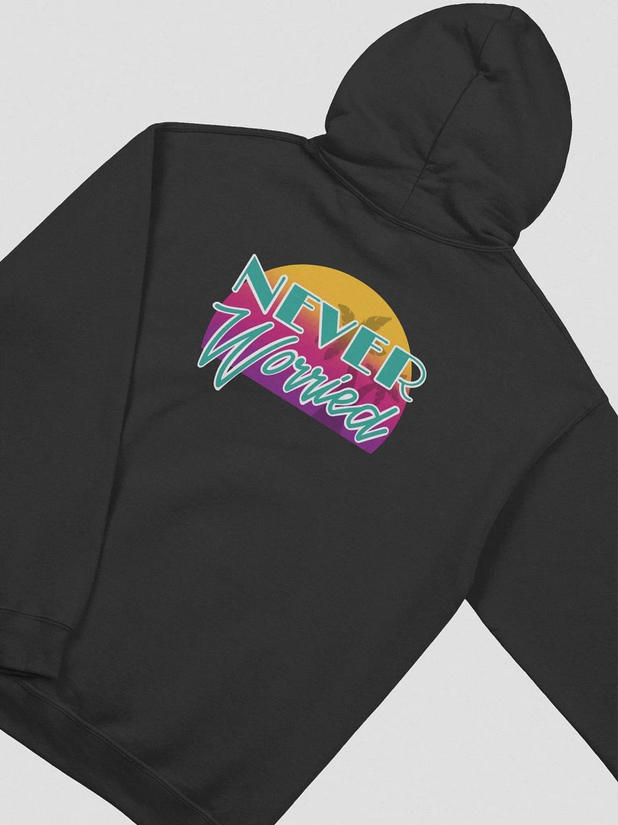 Teal Never Worried Gildan Hoodie product image (4)