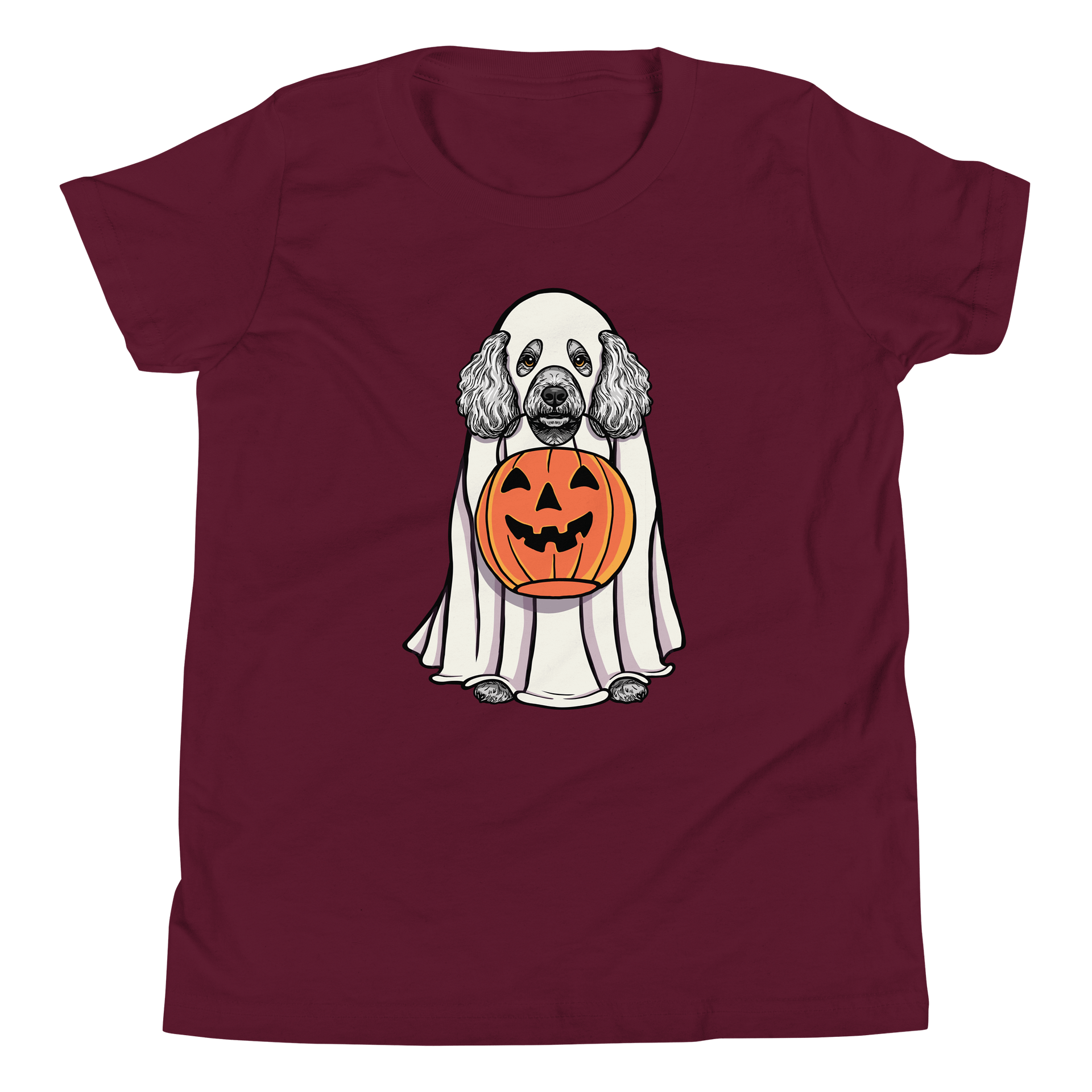 Halloween Miniature Poodle(Silver) Youth T-Shirt product image (5)