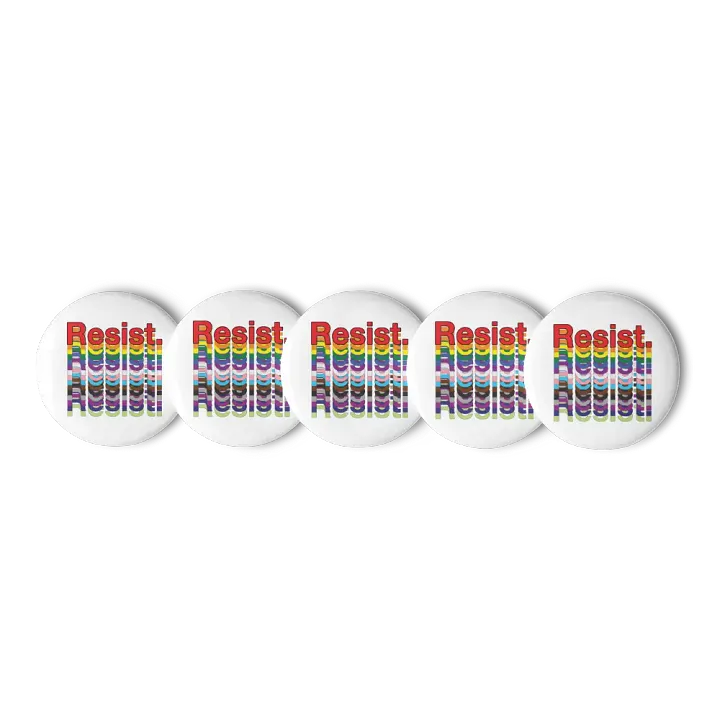 Resist - Rainbow Set of Five Pins product image (1)