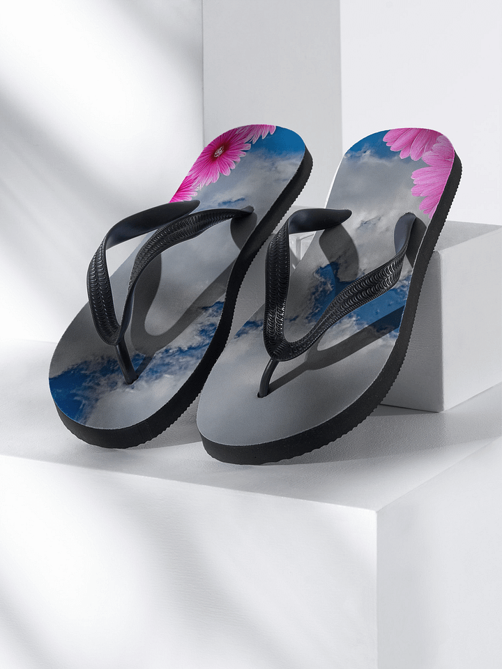 Sky Floral Footprints Flip-Flops product image (1)
