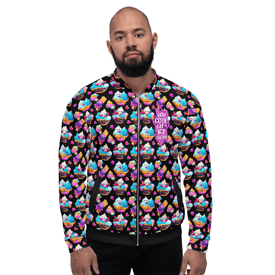 Ice Cream Pattern All Over Print Bomber Jacket product image (4)