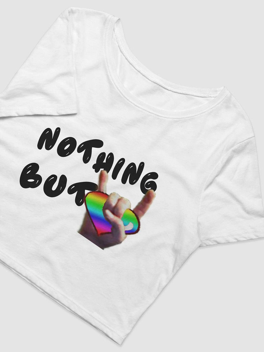 Nothing But Love - Pride Edition - Black Text - Women's Crop Tee product image (2)