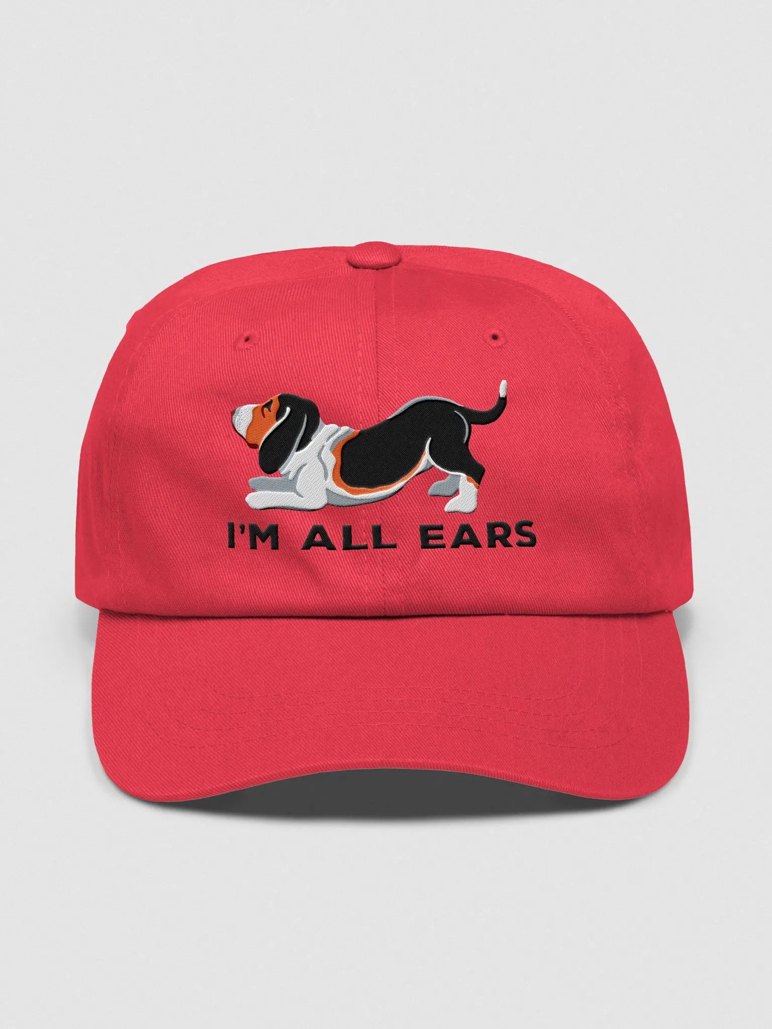 I'm All Ears Classic Dad Hat(Embroidered) of a Basset Hound(Tricolor) product image (1)