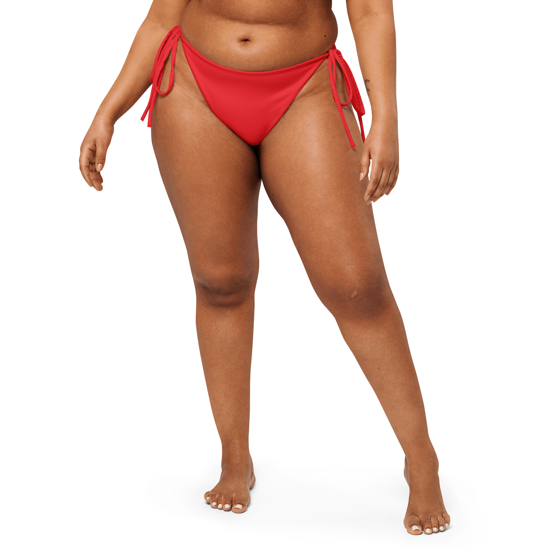 Tomato Red Solid Color String Bikini Bottom product image (3)