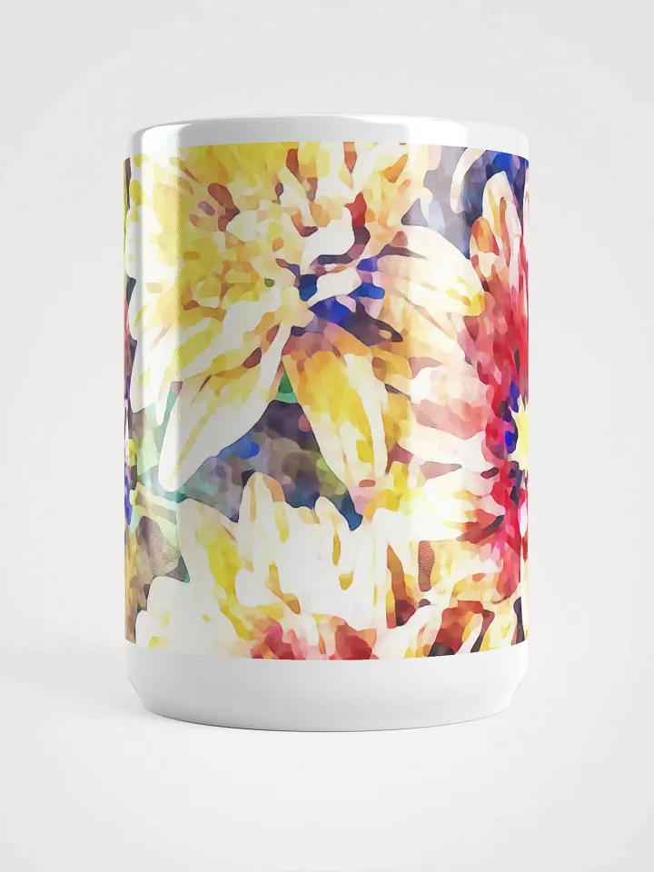 Abstract Graphic | White Coffee Mug | Autumn Mums Floral product image (2)