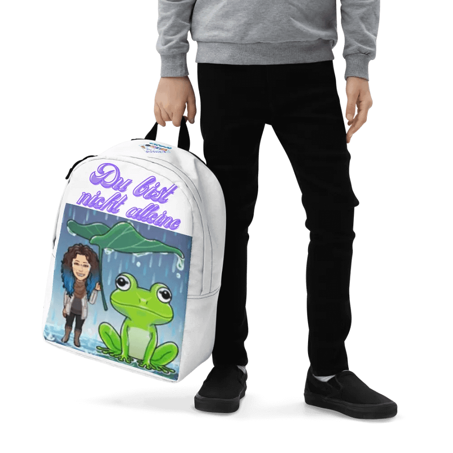 Minimalistischer Rucksacktasche mit dem Aufdruck ´´ du bist nicht alleine´´ product image (8)