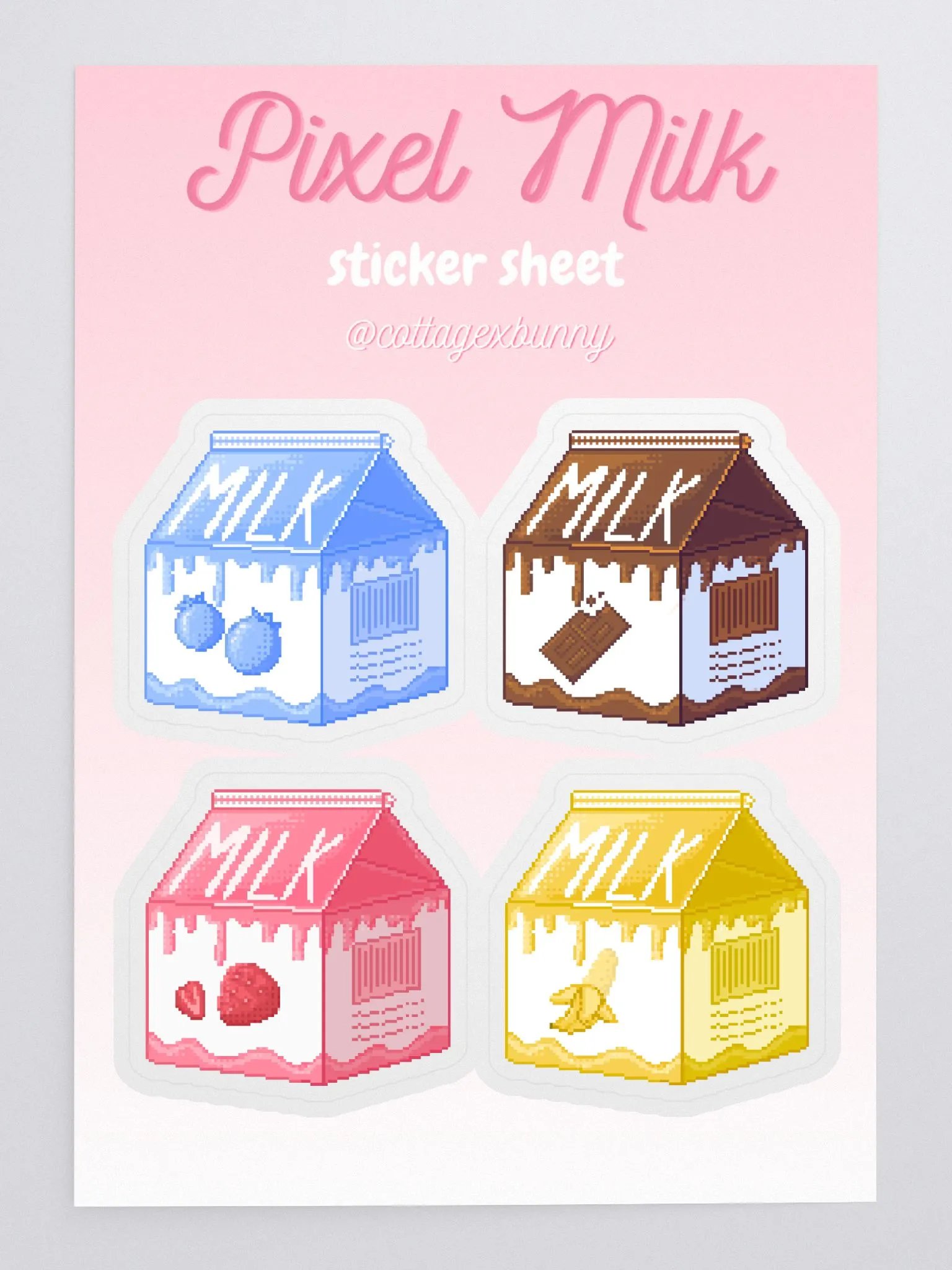 Pixel Milk Sticker Sheet product image (3)