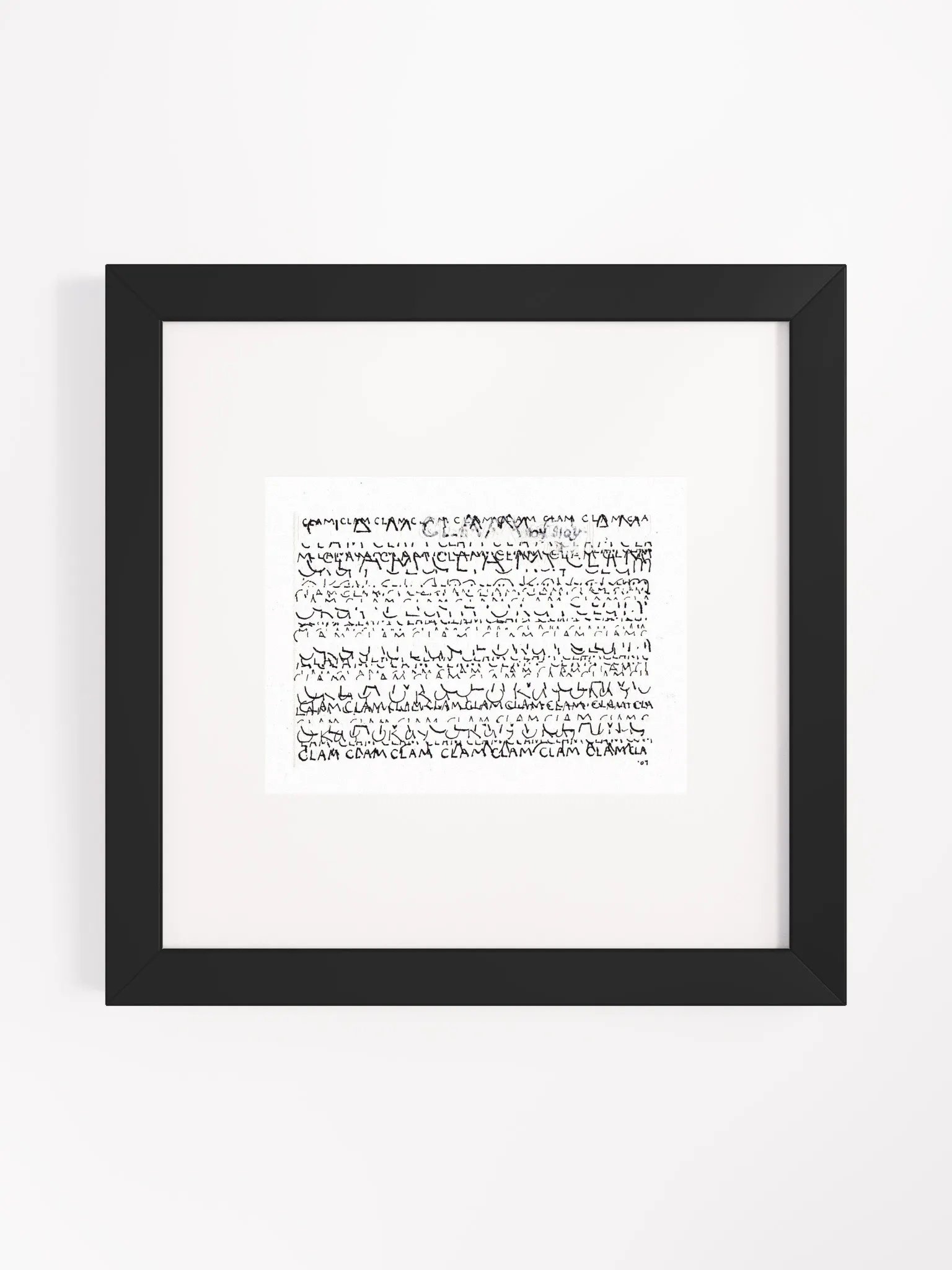 Clam Panel Card Print Framed product image (2)