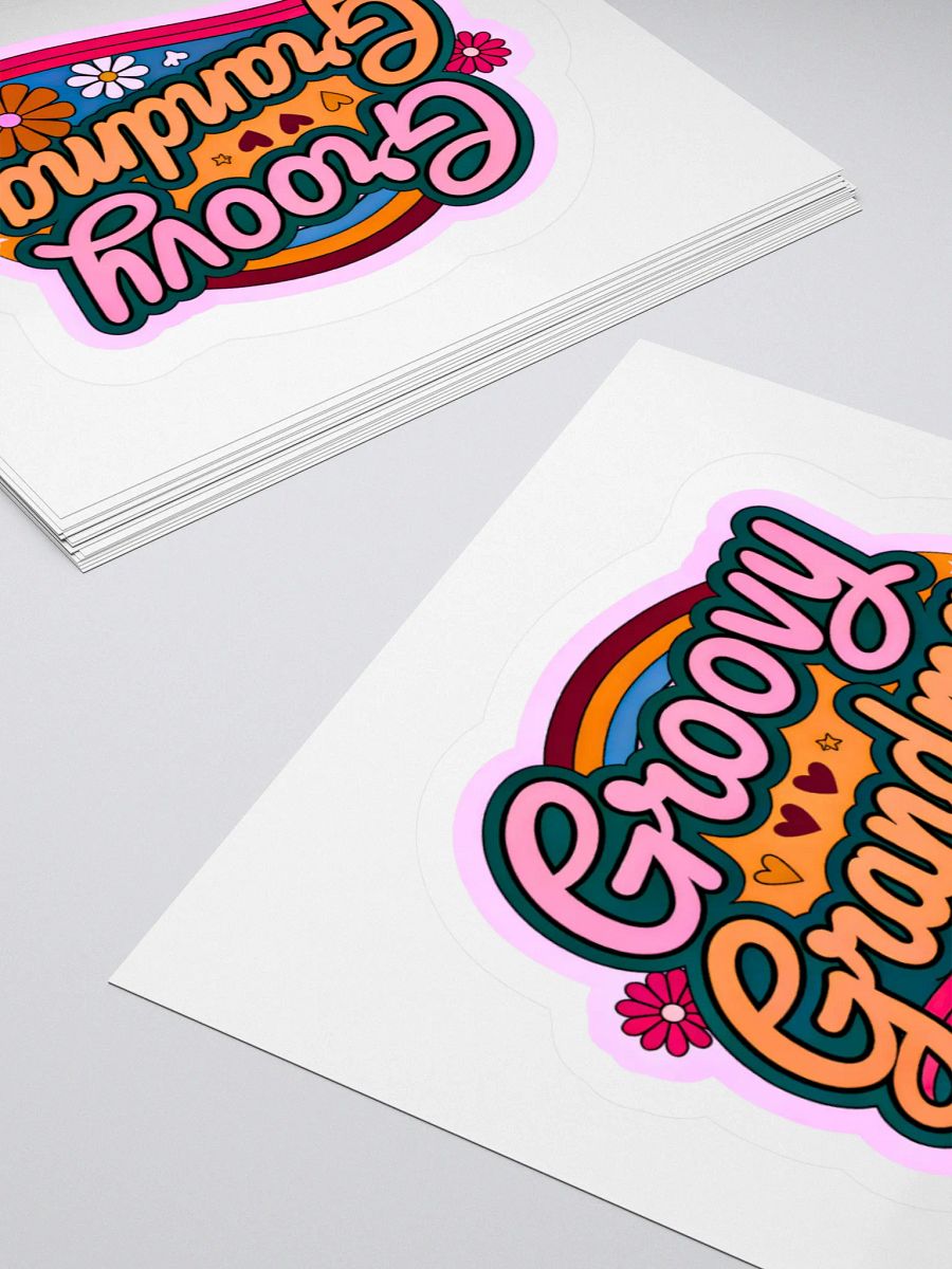 Groovy Grandma Retro Kiss Cut Sticker product image (10)
