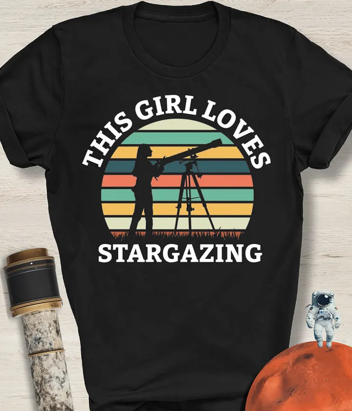 Girl loves Stargazing T-Shirt product image (1)
