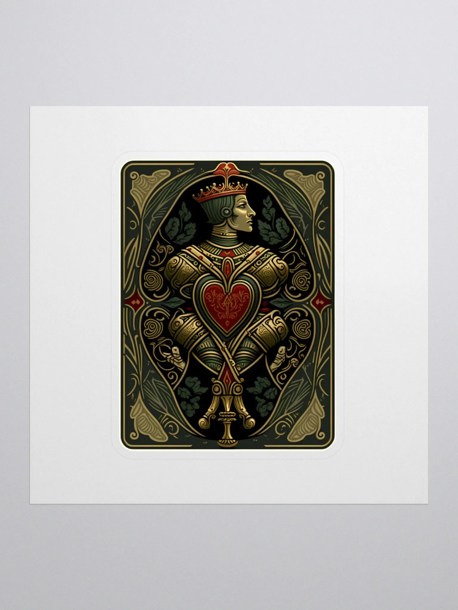 Royal Jack of Hearts Kiss Cut Stickers product image (1)