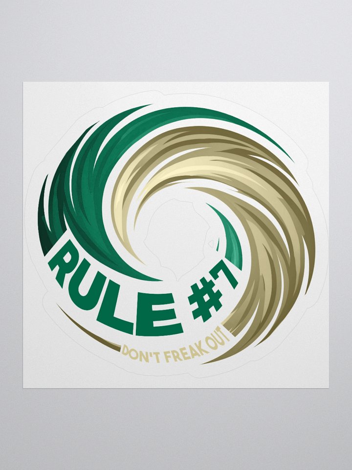 Rule #7 Kiss Cut Stickers Green and Gold product image (2)