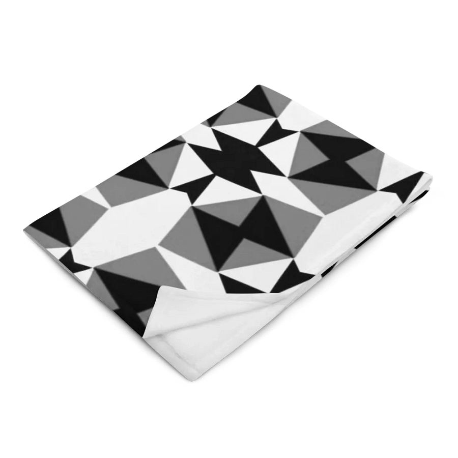 Black, White & Grey Geometric Throw Blanket product image (4)