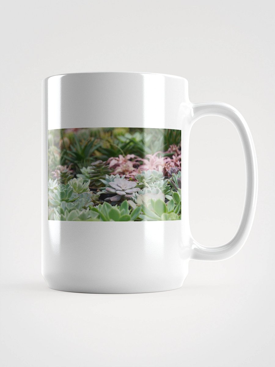 Succulent Serenity White Glossy Mug product image (2)