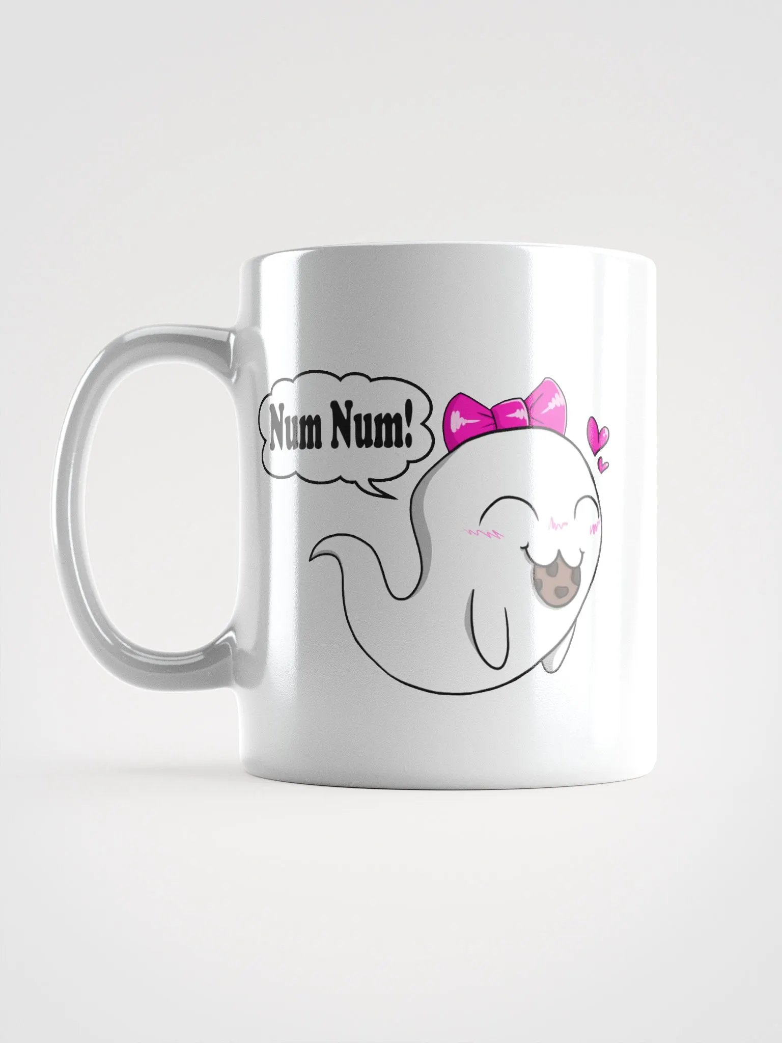 Ghost with Cookie White Glossy Mug product image (4)