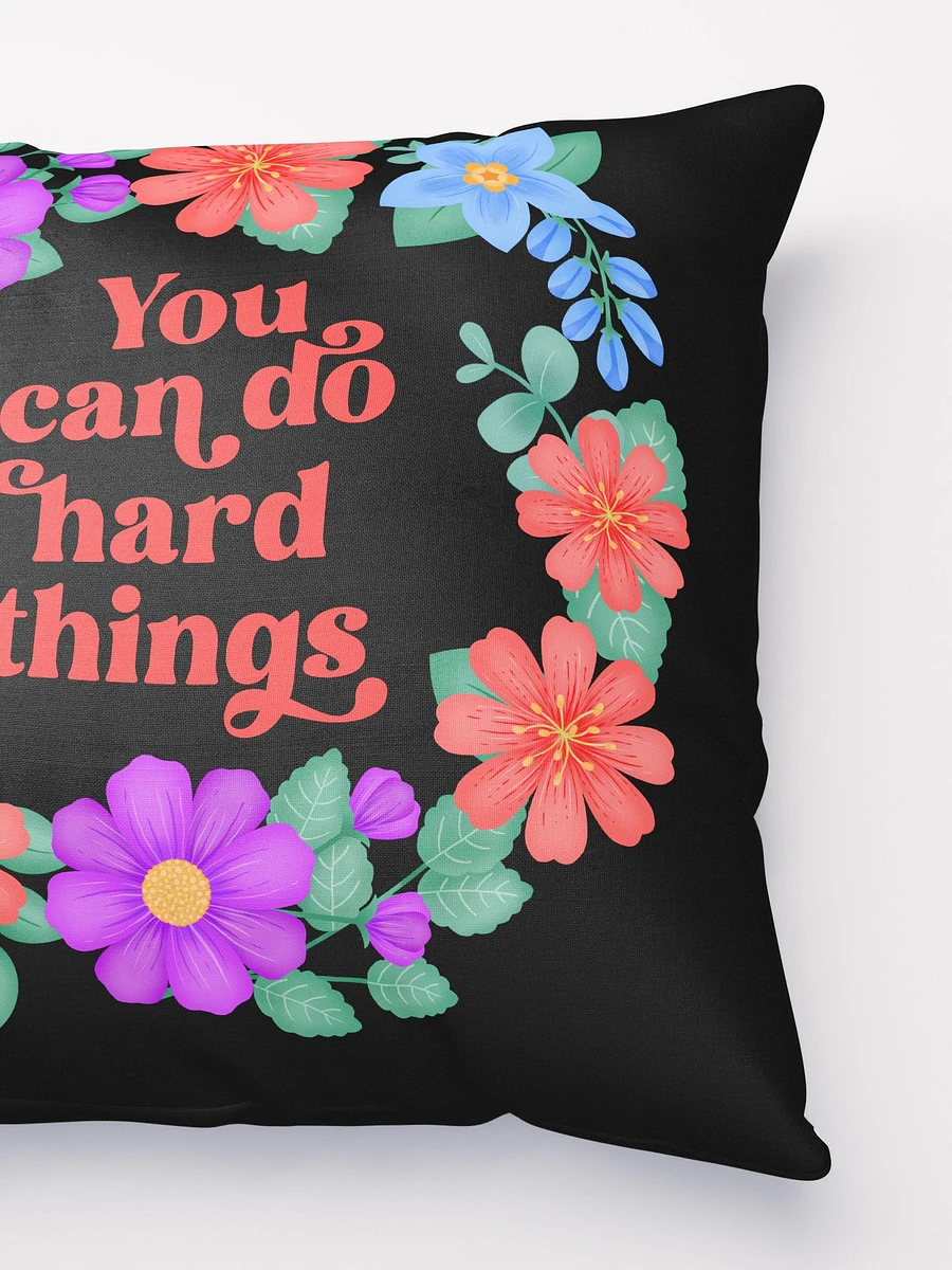 You can do hard things - Motivational Pillow Black product image (3)