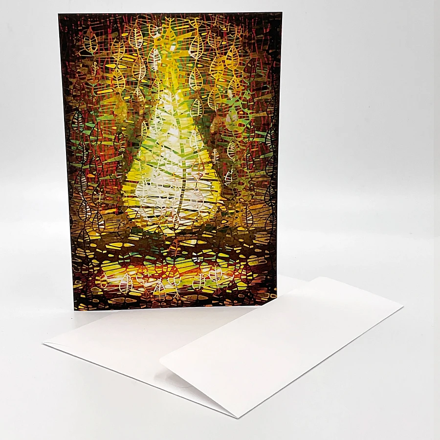 Mystic Leaves Greeting Cards, Assorted All Occasion Handmade Note Card, 4 Pack, 5x7 inches, Blank Inside, with Envelopes product image (4)