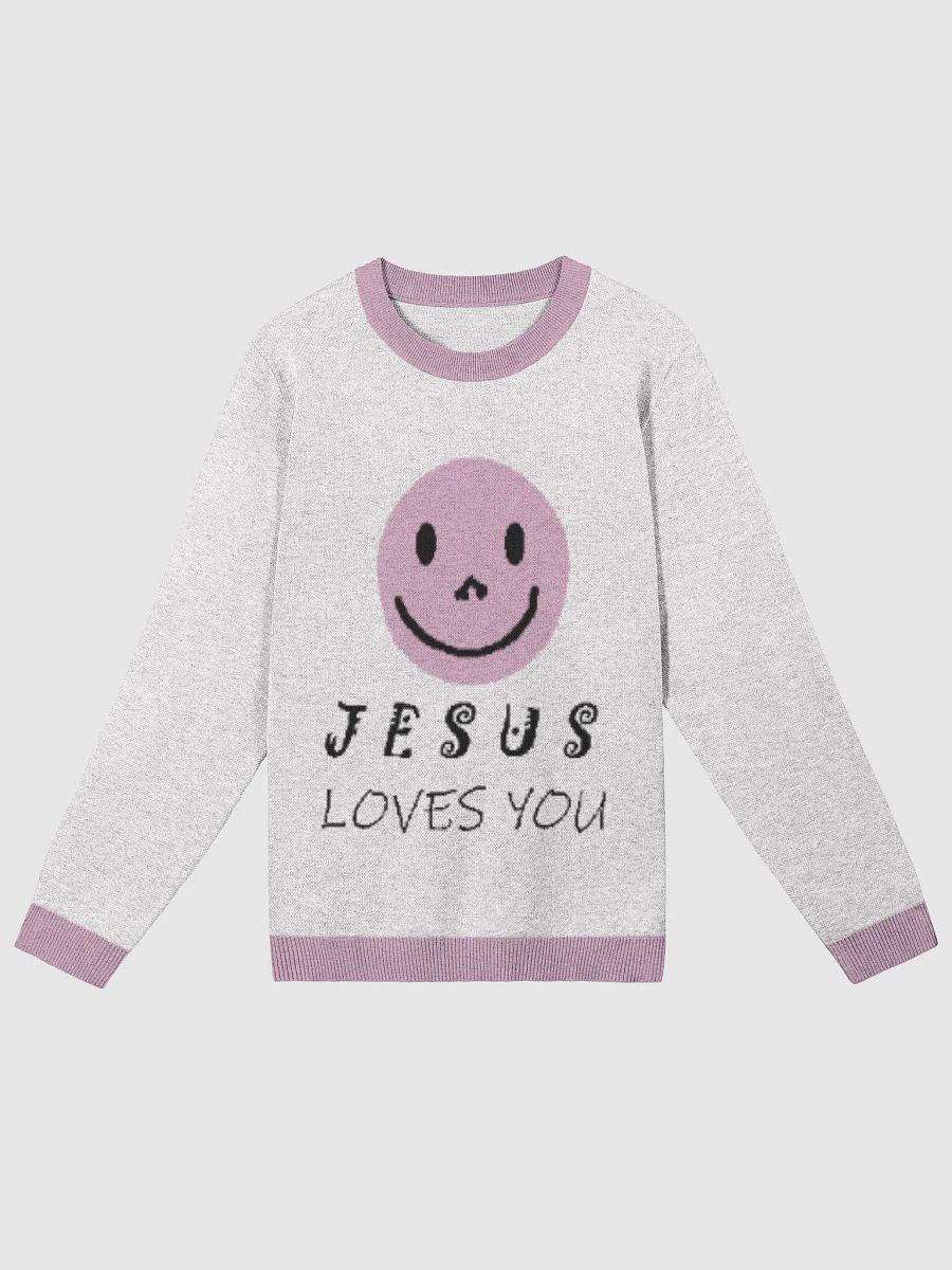 Smile Jesus Loves You Knit sweater product image (5)