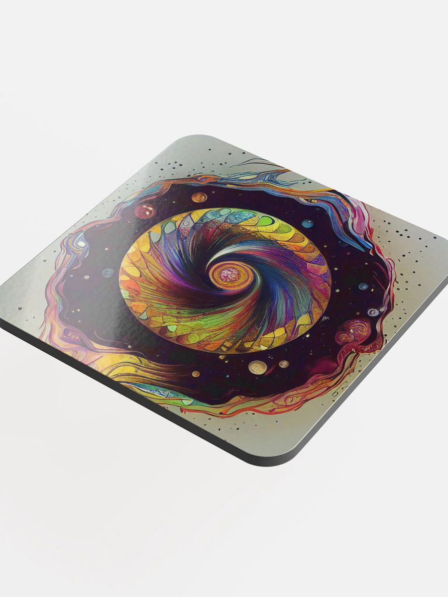 Spiral Spectrum Glossed Cork Coaster product image (4)