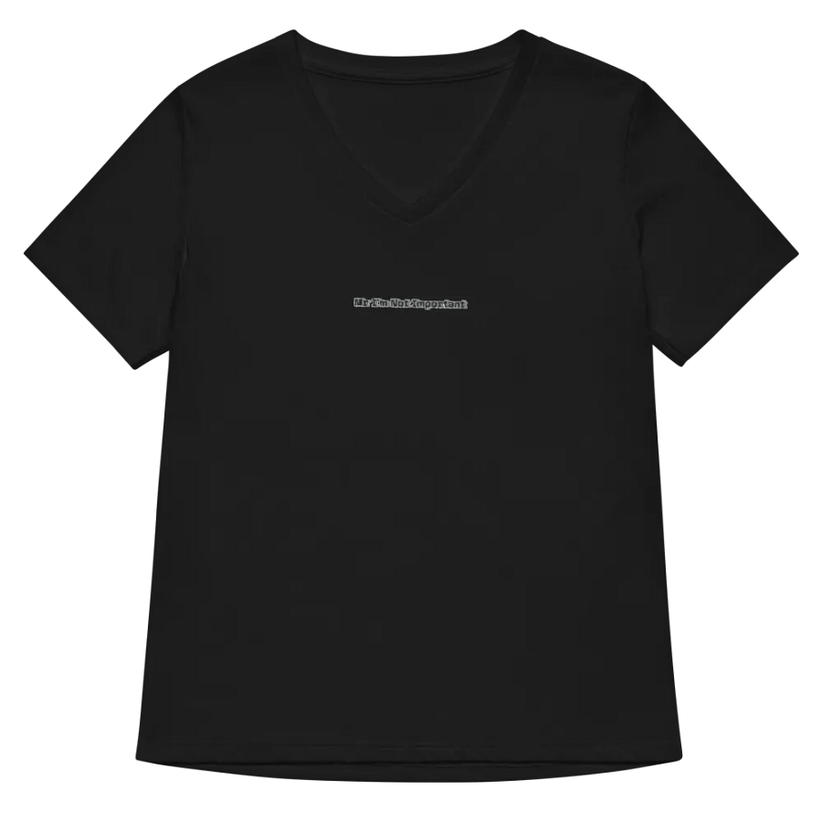 Women's Relaxed V-Neck T-Shirt - Embroidered - Mr I'm Not Important product image (7)
