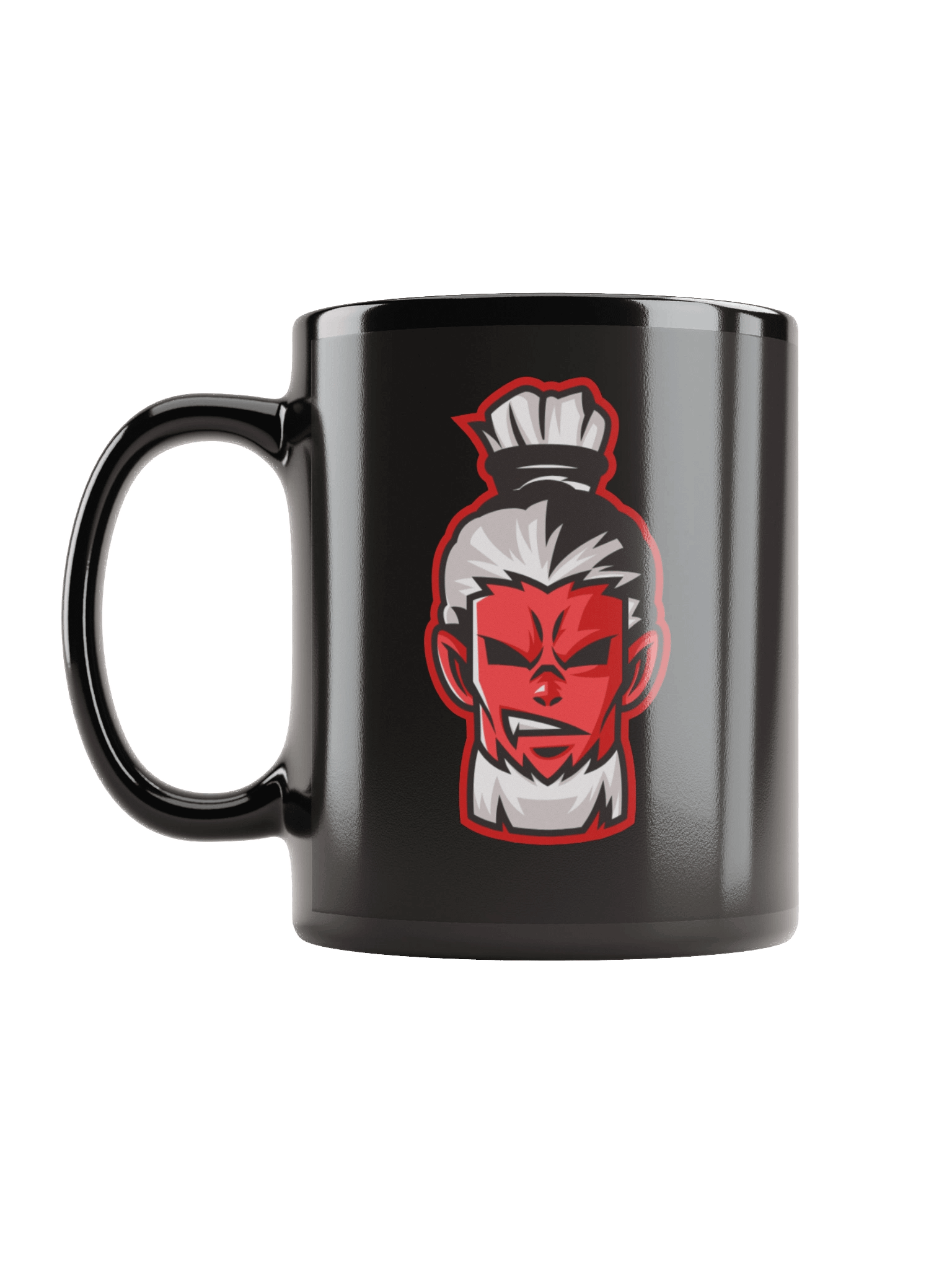 Red Masked Warrior Character Black Coffee Mug product image (2)