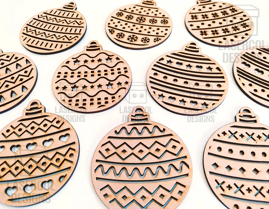 Christmas Ornaments (10 Styles) - Laser Cut Files product image (6)