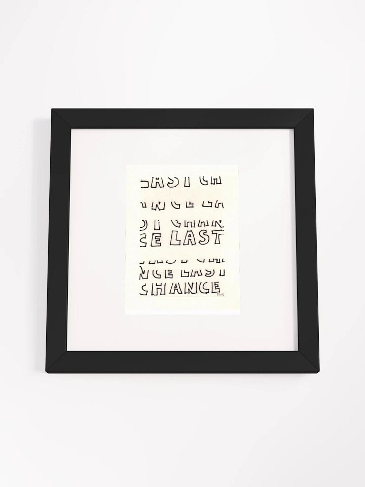 last chance Panel Card Print Framed product image (1)