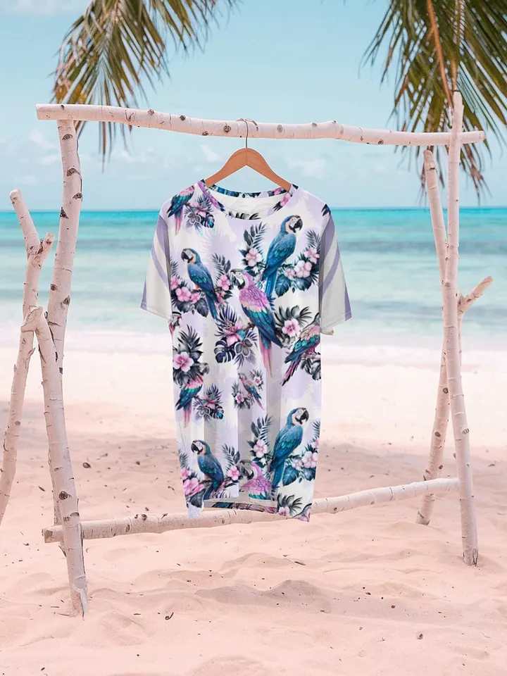 Elysian Birds-T shirt dress purple product image (1)