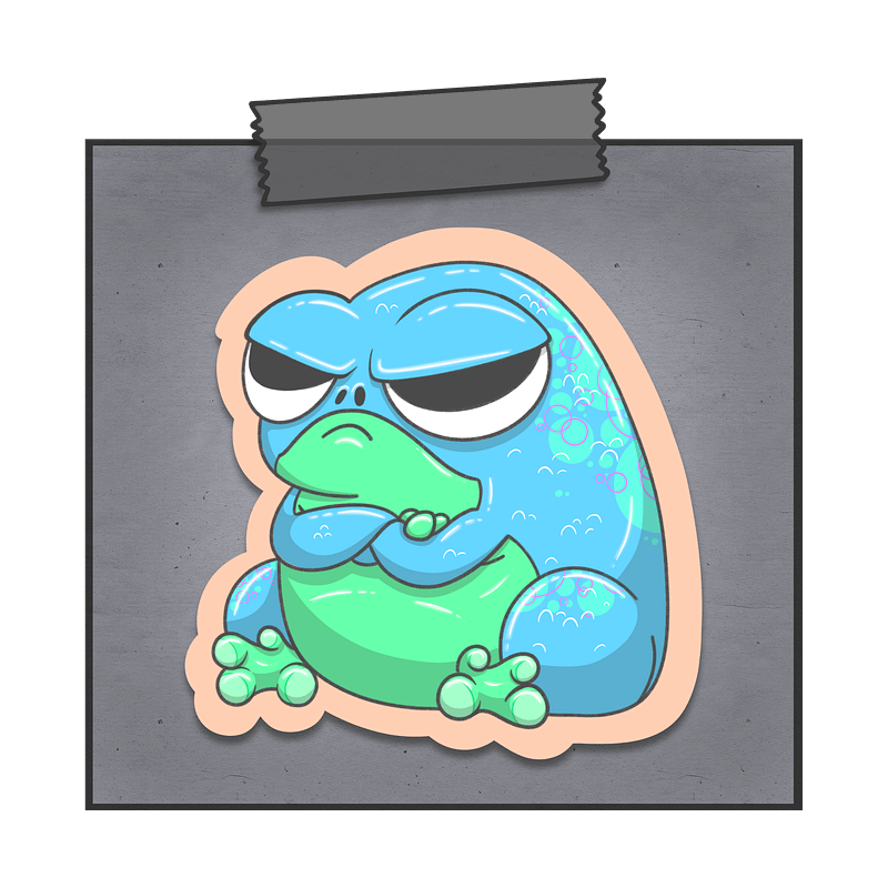 Poopy Froggo Sticker