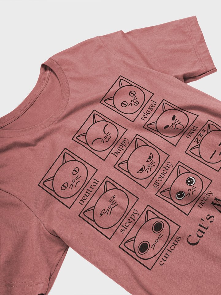 Cat's Moods (Black Print) - Unisex Adult Super Soft Lightweight T-shirt product image (2)