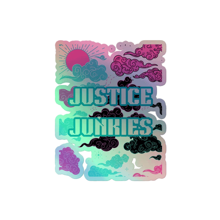Gorgeous holo Justice Junkies Sticker product image (2)