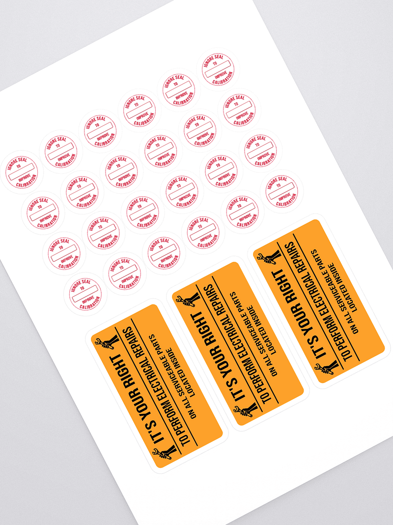 Empowering Calibration Seals and Serviceable Parts Inside Stickers