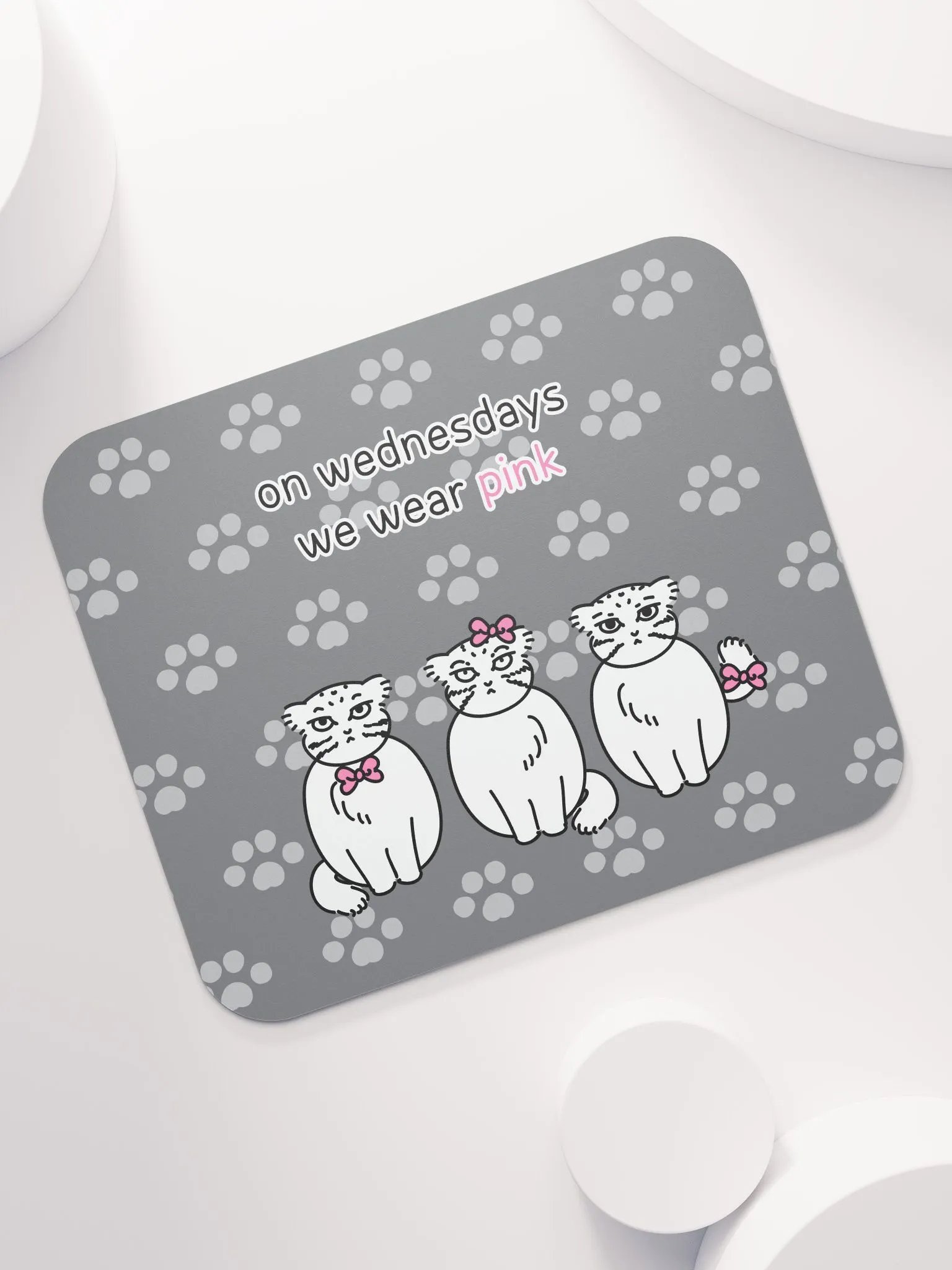 Pink Wednesdays Manul - Mousepad product image (7)