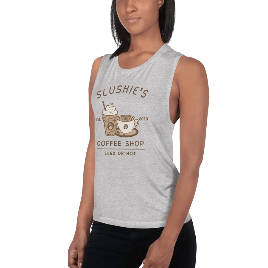 Slushie's Coffee Shop (Brown) | Women's Muscle Tank product image (3)