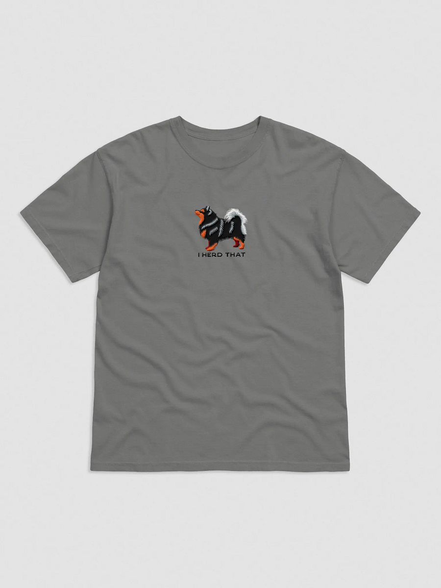 I Herd That T-Shirt(Embroidered) of a Finnish Lapphund(Black & Tan) product image (6)