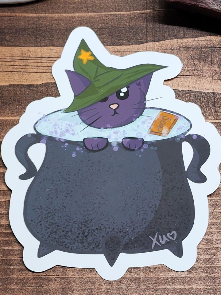 Kitty Cauldron Sticker Large product image (2)