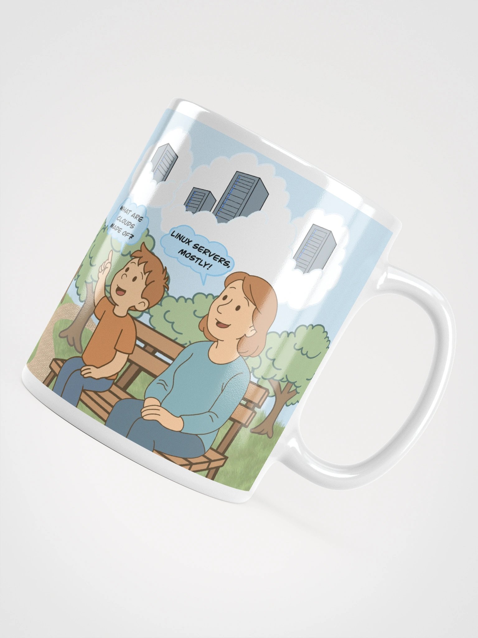 Linux servers White Glossy Mug product image (4)