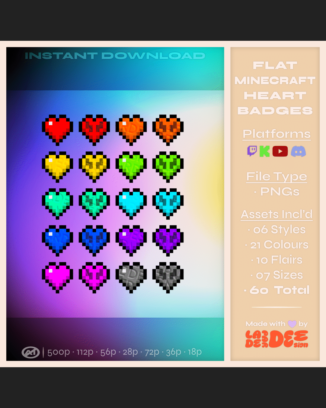 MC Flat Heart Badges product image (5)