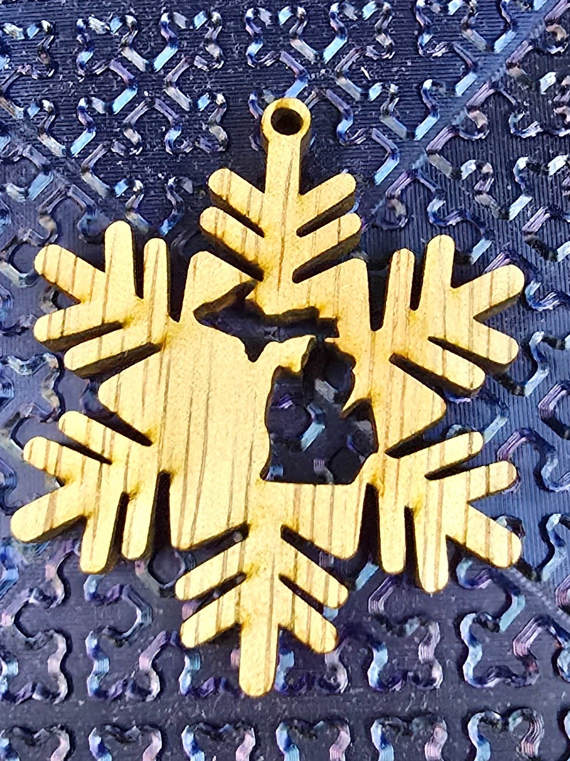 Michigan & Nativity Wooden Christmas Ornaments (3 in & 2 in) product image (1)